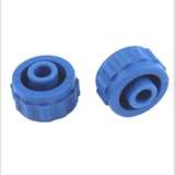 Techcon® 700 Series Double Helix Threaded Polypropylene Stand Up Tip Cap, Blue 50 per Pack redirect to product page